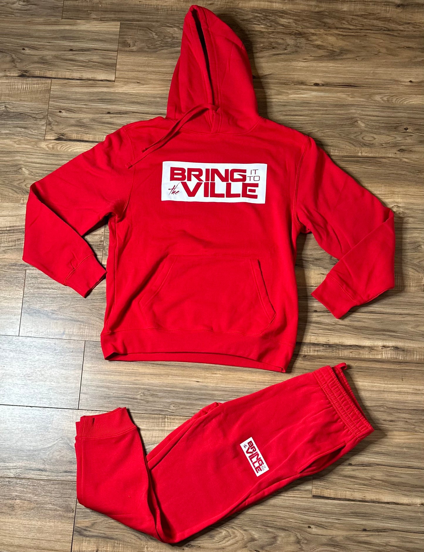 2 PC Red Jogger Set